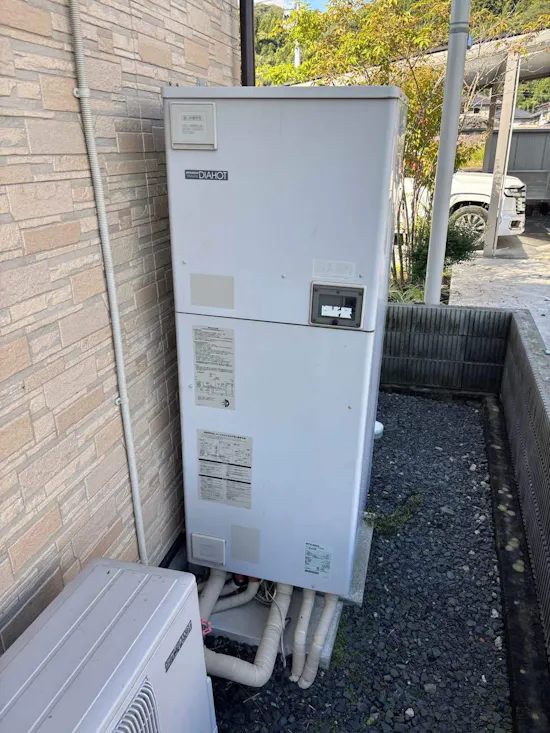 工事前　茨城県久慈郡大子町のお客様のエコキュート交換工事