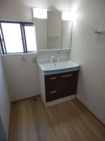 福島県いわき市のお客様の洗面化粧台交換工事