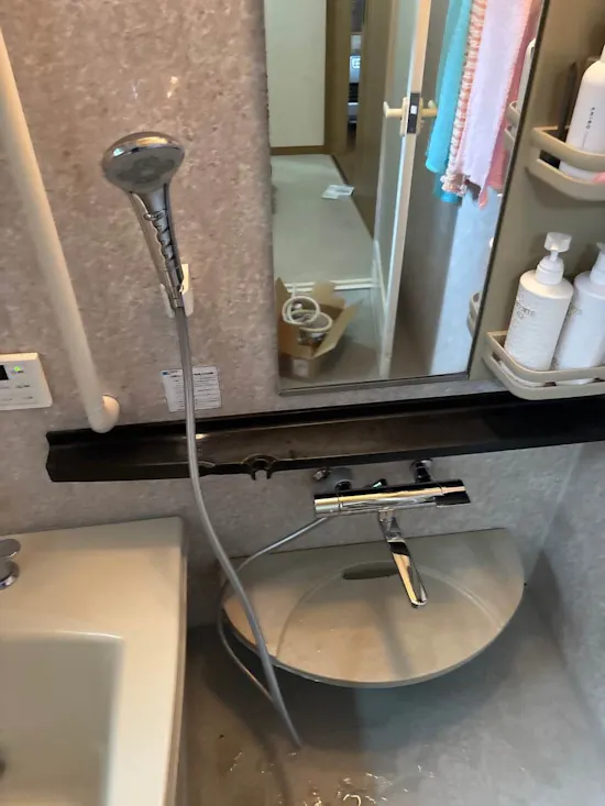 工事後　群馬県安中市のお客様の浴室水栓工事