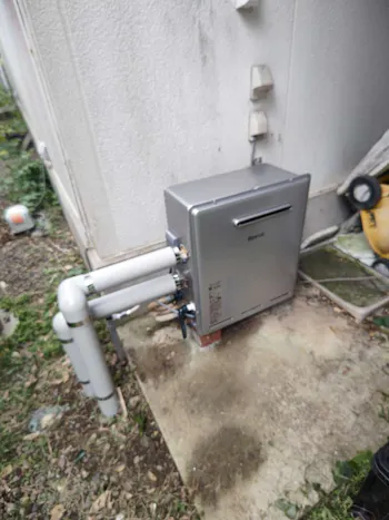 福島県いわき市のお客様の石油給湯器交換工事