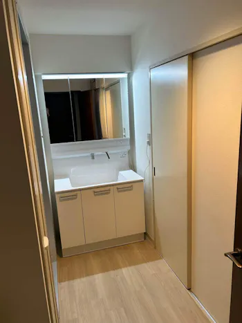 神奈川県相模原市のお客様の洗面化粧台交換工事