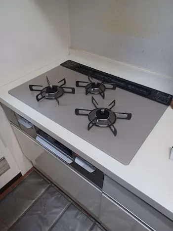 東京都八王子市のお客様のビルトインコンロ工事