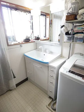 福島県いわき市のお客様の洗面化粧台交換工事