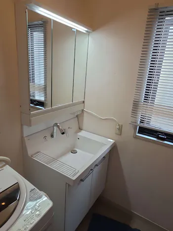 栃木県大田原市のお客様の洗面化粧台工事