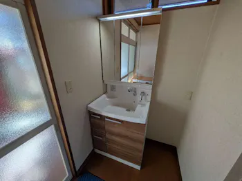 静岡県御殿場市のお客様の洗面化粧台交換工事