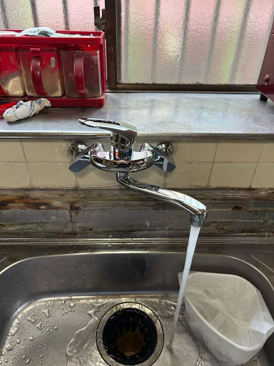 工事後　埼玉県桶川市のお客様の水栓工事