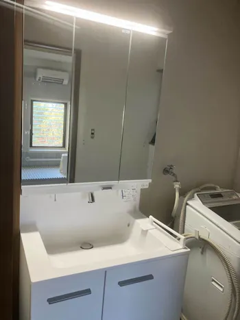 愛知県半田市のお客様の洗面化粧台内装工事