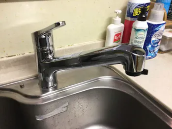 東京都青梅市のお客様のキッチン水栓交換工事