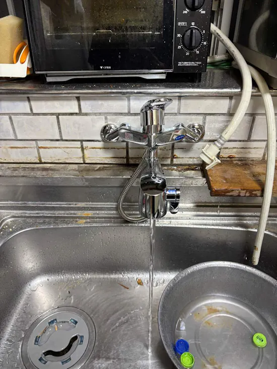 工事後　茨城県牛久市のお客様の水栓工事