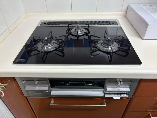 工事後　東京都町田市のお客様のビルトインコンロ交換工事