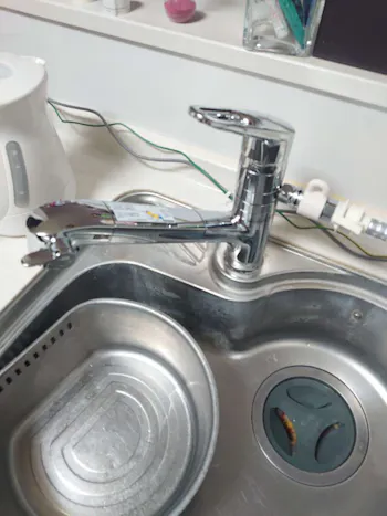 埼玉県和光市のお客様のキッチン水栓工事