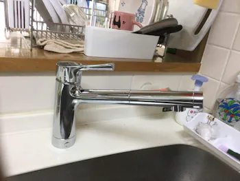 東京都青梅市のお客様のキッチン水栓交換工事　具体的な工事内容1