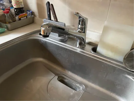 工事後　山梨県富士吉田市のお客様のキッチン水栓交換工事