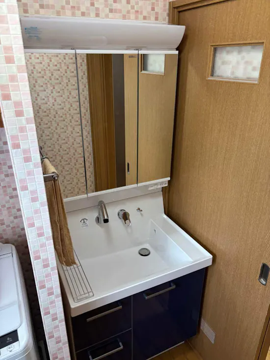 工事後　茨城県ひたちなか市のお客様の洗面化粧台交換工事