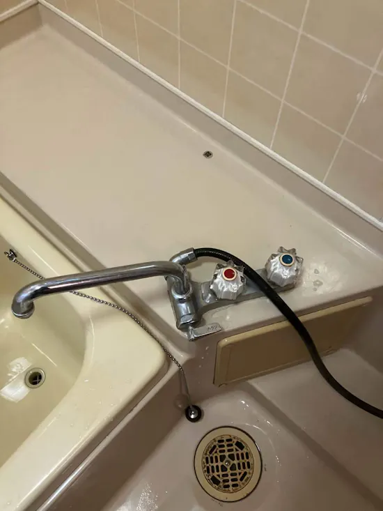 工事前　群馬県前橋市のお客様のガステーブル/シャワーヘッド交換工事