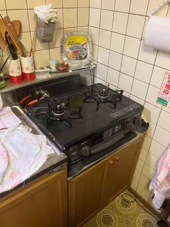 群馬県前橋市のお客様のガステーブル/シャワーヘッド交換工事　具体的な工事内容1