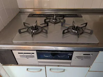 静岡県磐田市のお客様のビルトインコンロ交換工事