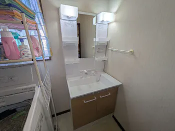 静岡県磐田市のお客様の洗面化粧台工事