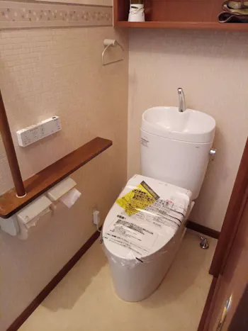 東京都青梅市のお客様の TOTO トイレ交換工事　具体的な工事内容2