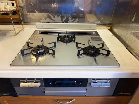 工事後　東京都西多摩郡のお客様のビルトインコンロ交換工事