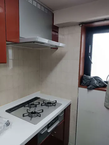 東京都国分寺市のお客様のビルトインコンロ・レンジフード交換工事