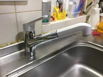 東京都福生市のお客様のキッチン水栓工事