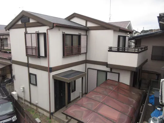 工事前　神奈川県相模原市のお客様の屋根・外壁塗装パック工事