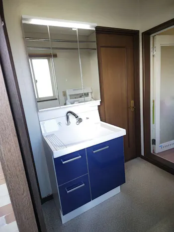 福島県いわき市のお客様の洗面化粧台交換工事