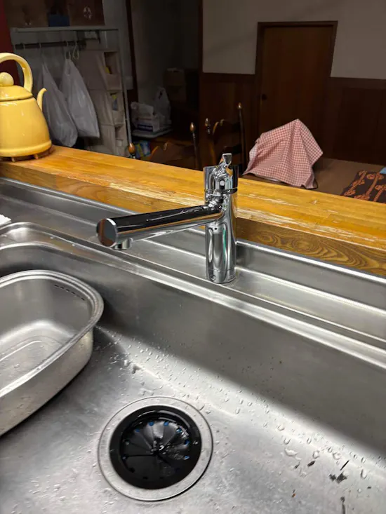 工事後　茨城県笠間市のお客様のキッチン水栓工事