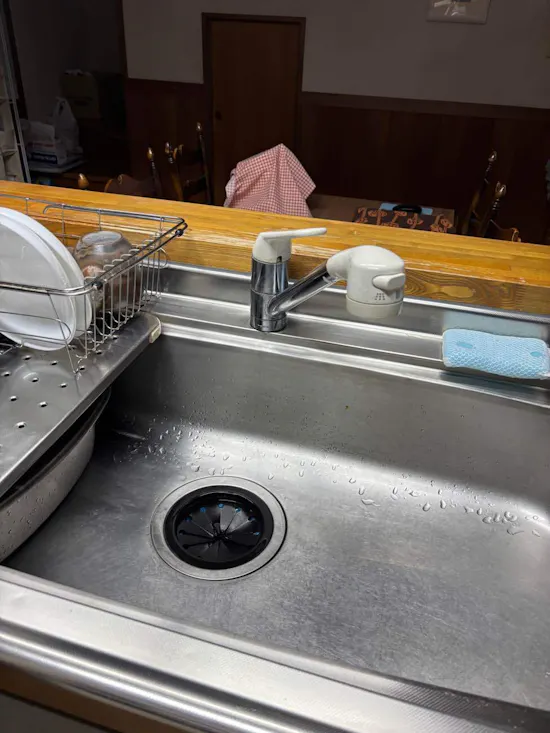 工事前　茨城県笠間市のお客様のキッチン水栓工事