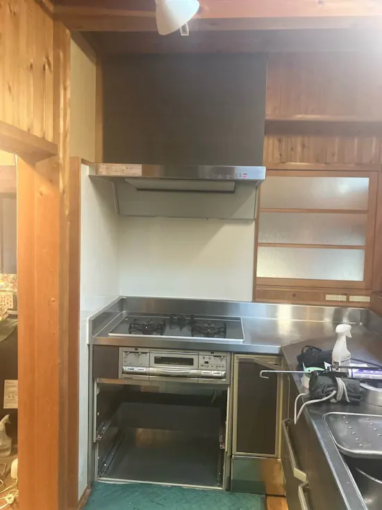 工事前　愛知県常滑市のお客様のビルトインコンロ・レンジフード交換工事