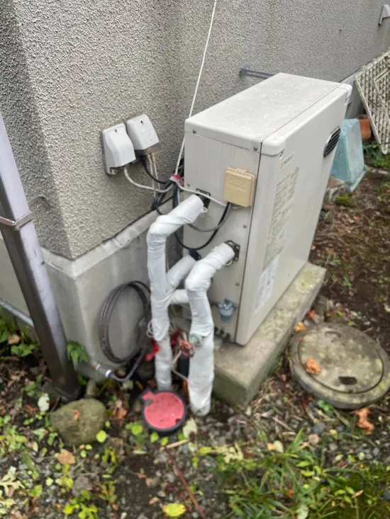 工事前　山梨県南都留郡のお客様の石油給湯器交換工事