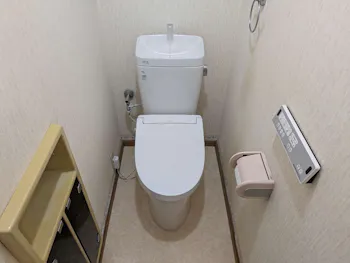 静岡県沼津市のお客様のトイレ、 洗面化粧台交換工事