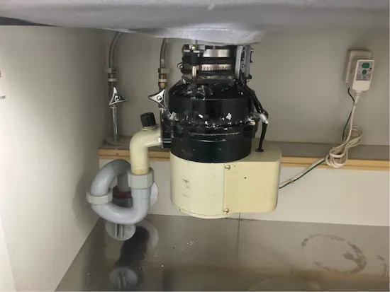 工事前　愛知県東海市のお客様のディスポーザー撤去工事