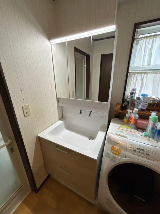 工事後　群馬県高崎市のお客様の洗面化粧台交換工事