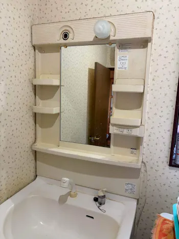 埼玉県桶川市のお客様の洗面化粧台工事　具体的な工事内容2