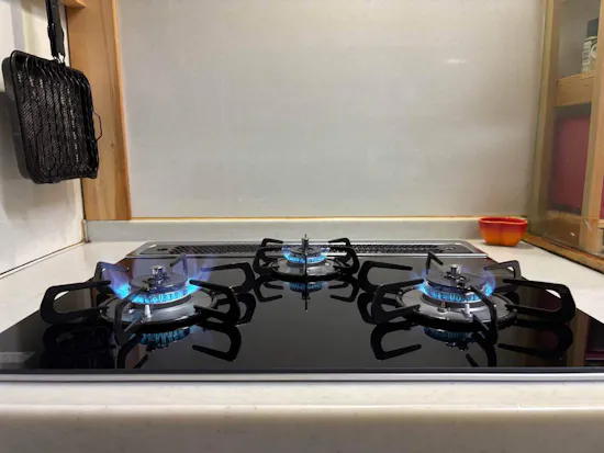 工事後　茨城県桜川市のお客様のビルトインコンロ・ガスコンロ工事