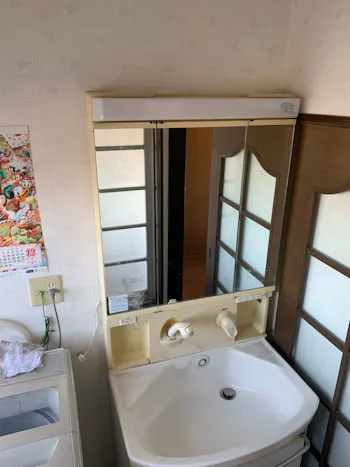 埼玉県熊谷市のお客様の洗面化粧台交換工事　具体的な工事内容1