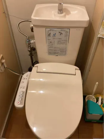 東京都福生市のお客様の温水洗浄便座交換工事