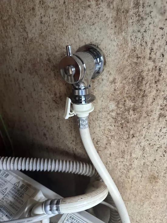 工事後　埼玉県北本市のお客様の洗濯機水栓交換工事