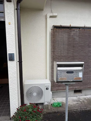 静岡県富士宮市のお客様のエアコン工事　具体的な工事内容1