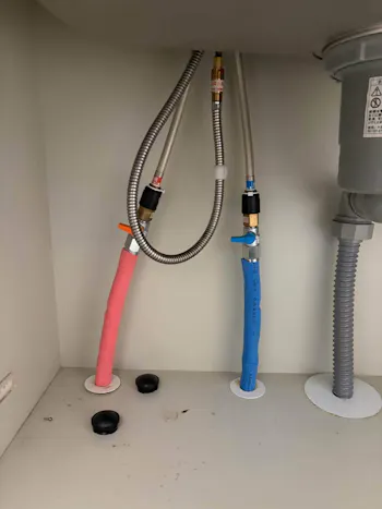 埼玉県鴻巣市のお客様の食洗機交換工事　具体的な工事内容4