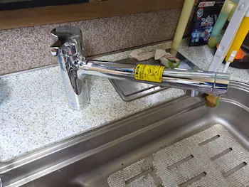 栃木県日光市のお客様のキッチン水栓工事