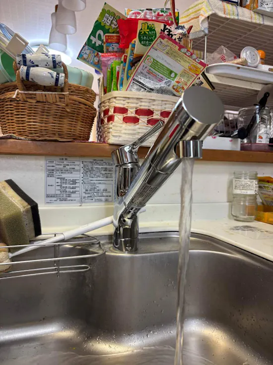 工事後　茨城県土浦市のお客様のキッチン水栓工事