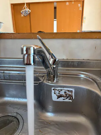 茨城県下妻市のお客様のキッチン水栓交換工事