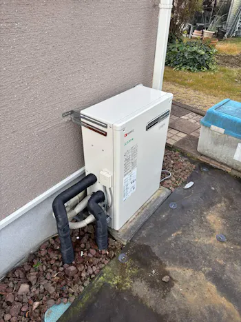 茨城県東茨城郡のお客様の石油給湯器交換工事