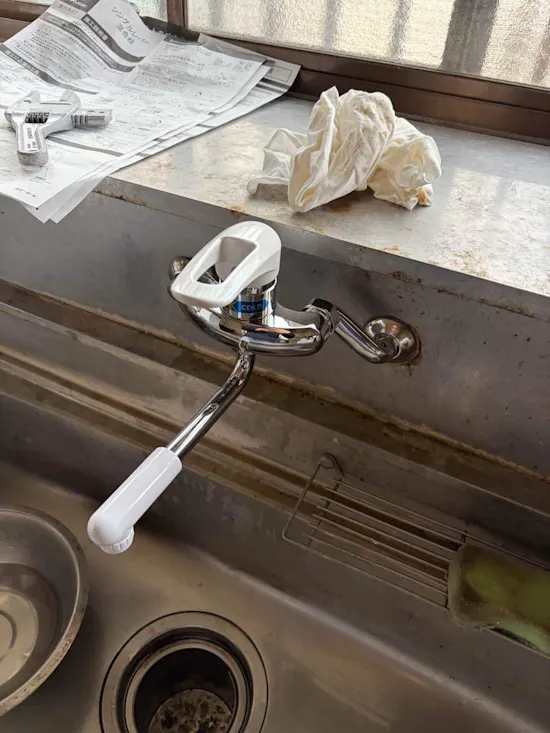 工事後　埼玉県桶川市のお客様の水栓工事