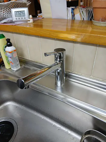 茨城県石岡市のお客様のキッチン水栓交換工事