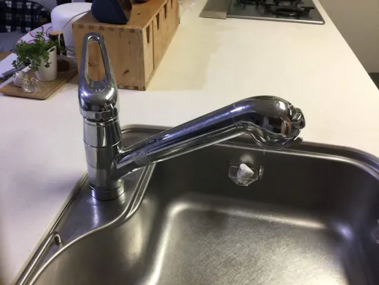 工事前　東京都青梅市のお客様のキッチン水栓工事