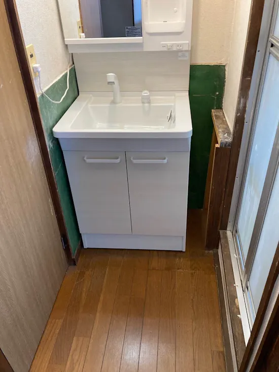 工事後　静岡県浜松市のお客様の洗面化粧台交換工事